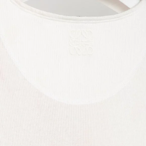 Loewe SS/23 White Anthurium Floral Ribbed-Cotton Maxi Tank Dress - Picture 7 of 10